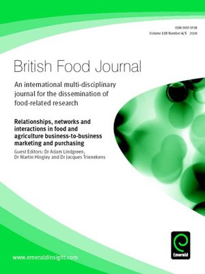 cover image of British Food Journal, Volume 110, Issue 4 & 5